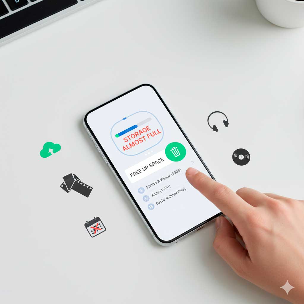 Dicas para liberar espaço no celular Android e iOS.