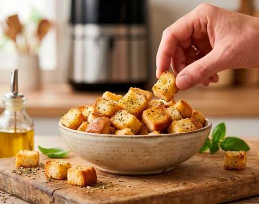 Como-fazer-crutons-com-pao-de-forma-na-Airfryer-um-otimo-petisco