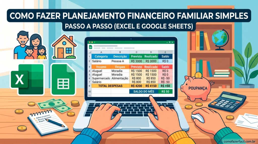 Como Fazer um Planejamento Financeiro Familiar Simples (Excel e Google Docs)