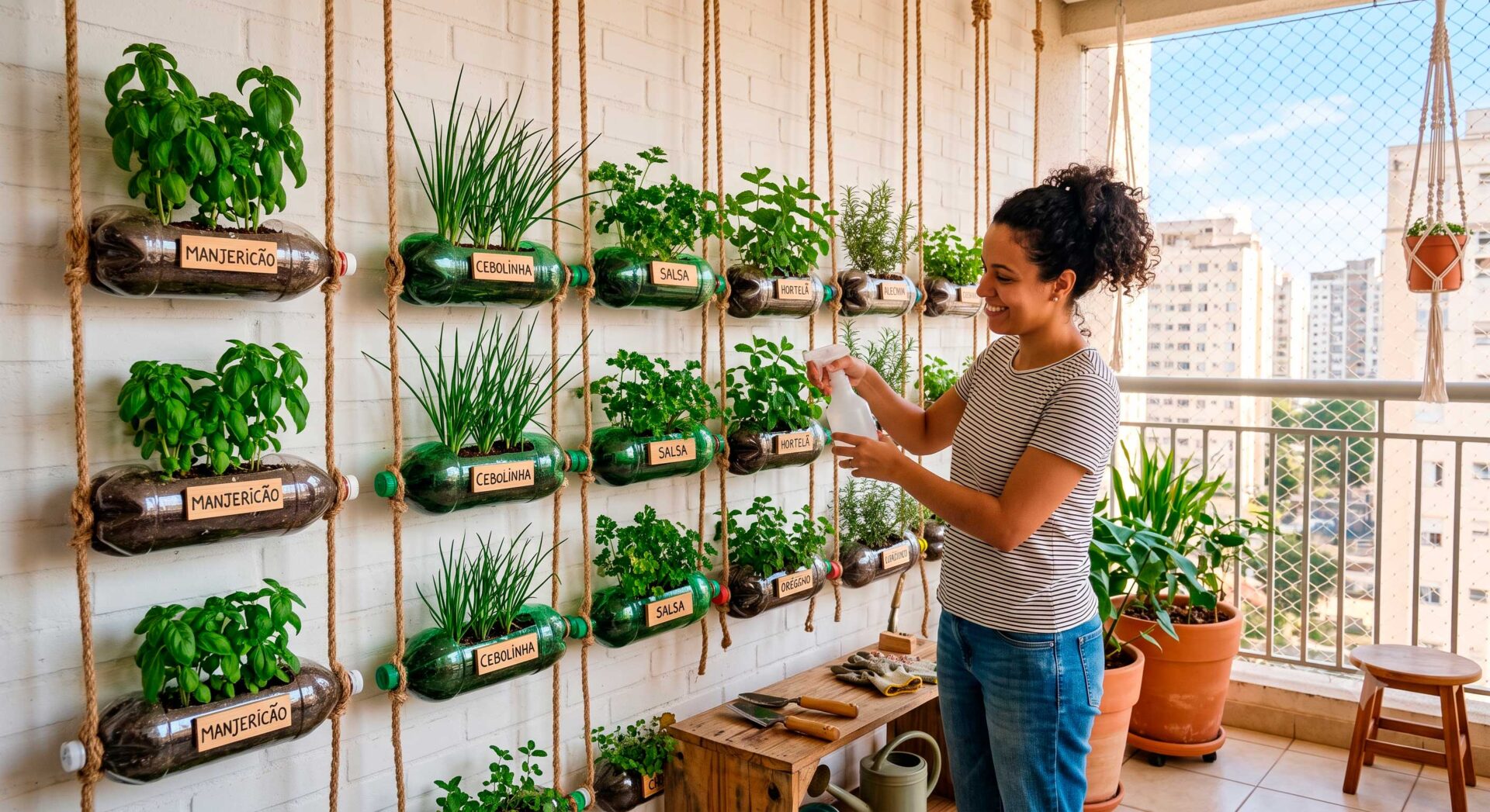 Como Fazer uma Horta Vertical em Apartamento Gastando Muito Pouco.