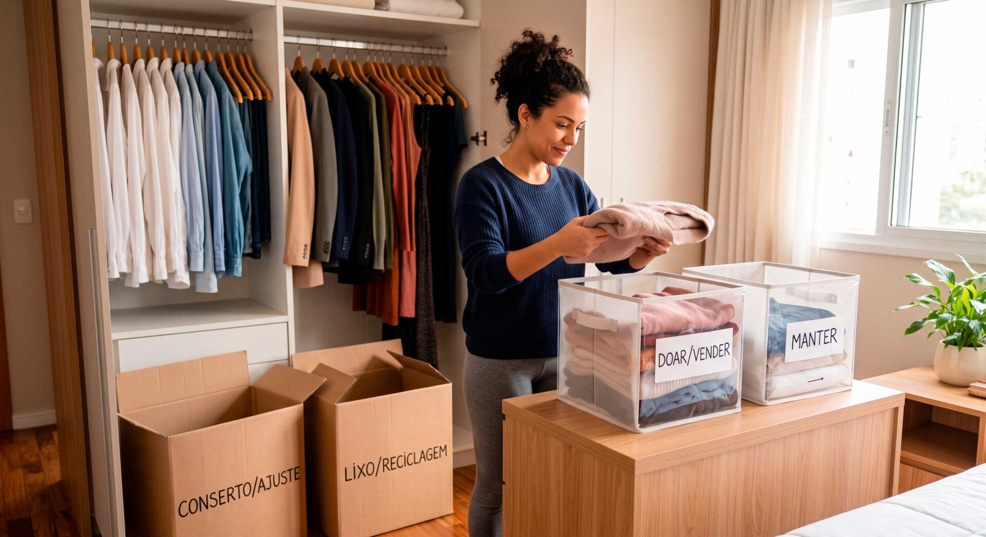 Como Organizar o Guarda-Roupa com o Método do Desapego Rápido.