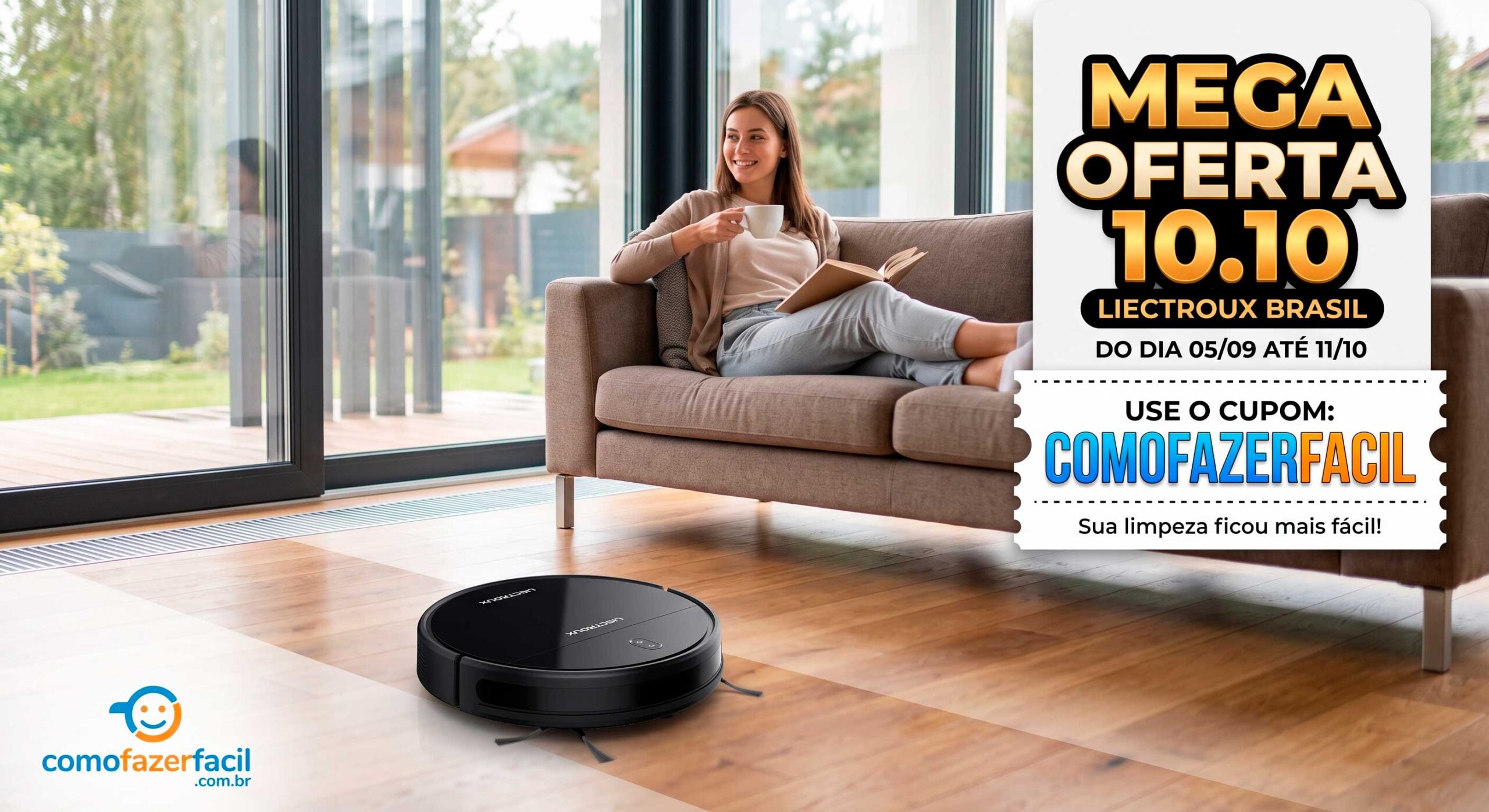 Robô Aspirador Liectroux na Mega Oferta 10.10: Cupom de Desconto.
